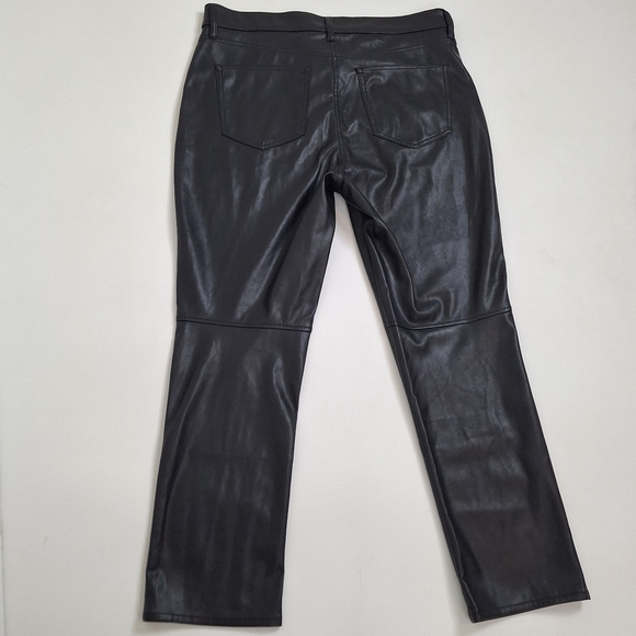 New Gap Vintage Slim High Rise Faux Leather Pants Size 16 - Picture 4 of 14